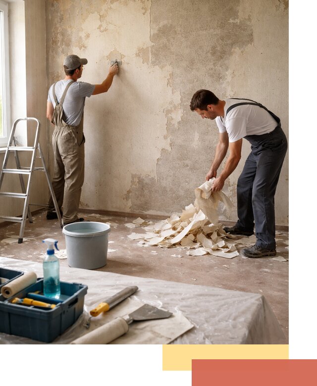 Снятие старых обоев в клине быстро и качественно