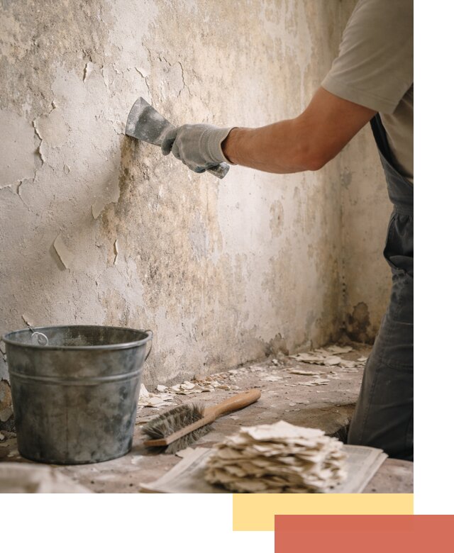 Удаление старой краски со стен в клине качественно и быстро