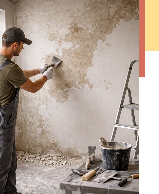 Снятие старой шпаклевки в клине от 1895 руб. — быстро и недорого | ОТДЕЛОЧНИК-Кли