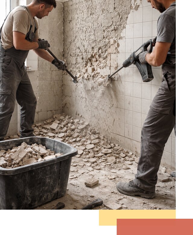 Демонтаж плитки со стен в клине быстро и аккуратно