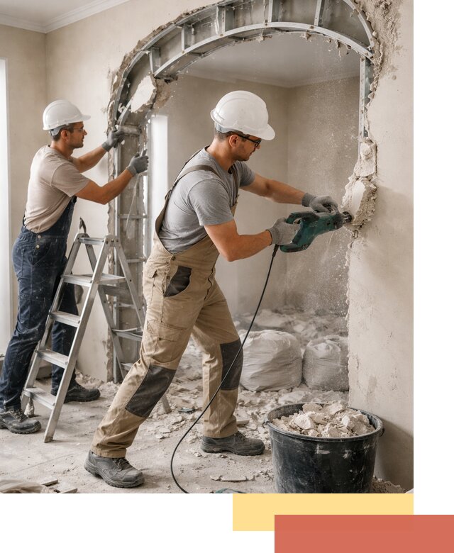 Демонтаж гипсокартонной арки в клине быстро и аккуратно