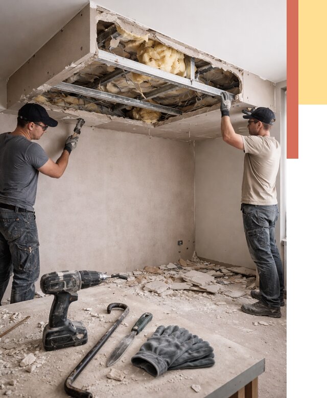 Демонтаж короба из гипсокартона в клине от 1557 руб. — быстро и недорого | ОТДЕЛОЧНИК-Кли