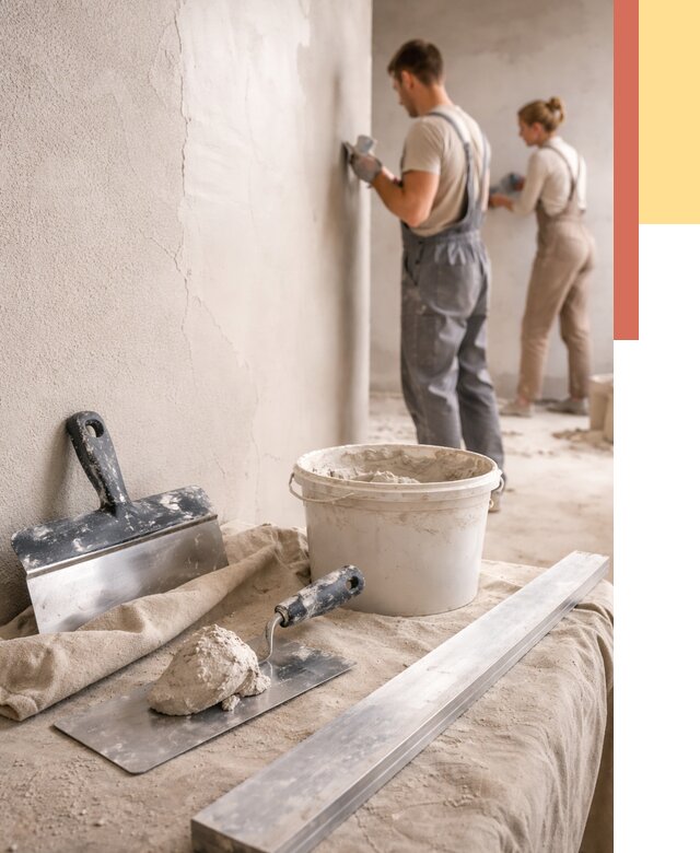 Штукатурка стен гипсовая в клине от 4610 руб/м2 — быстро и недорого | ОТДЕЛОЧНИК-Кли