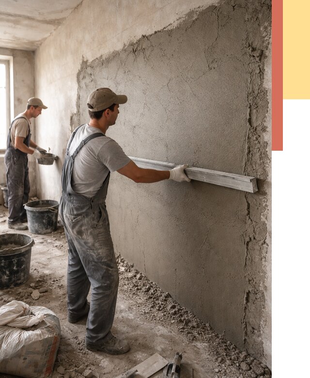 Цементная штукатурка стен в клине от 4610 руб/м2 — быстро и недорого | ОТДЕЛОЧНИК-Кли