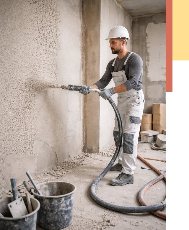 Машинная штукатурка стен в клине под ключ от 6659 руб./м2 | ОТДЕЛОЧНИК-Кли