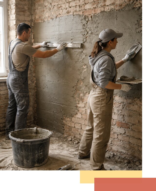 Штукатурка кирпичных стен в клине — качественно и надежно