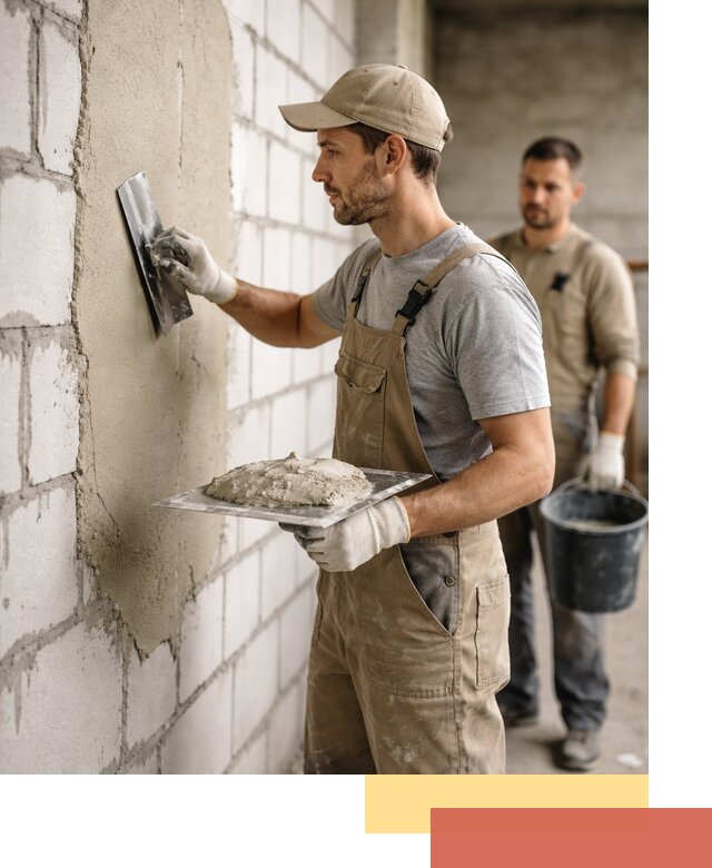 Штукатурка стен из газобетона в клине под ключ