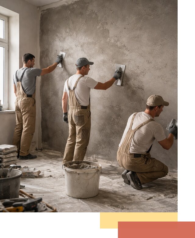 Декоративная штукатурка под бетон в клине для стен и потолков