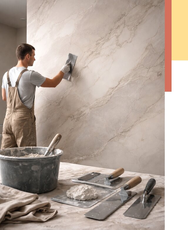 Декоративная штукатурка под мрамор в клине от 2869 руб./м² — быстро и недорого | ОТДЕЛОЧНИК-Кли