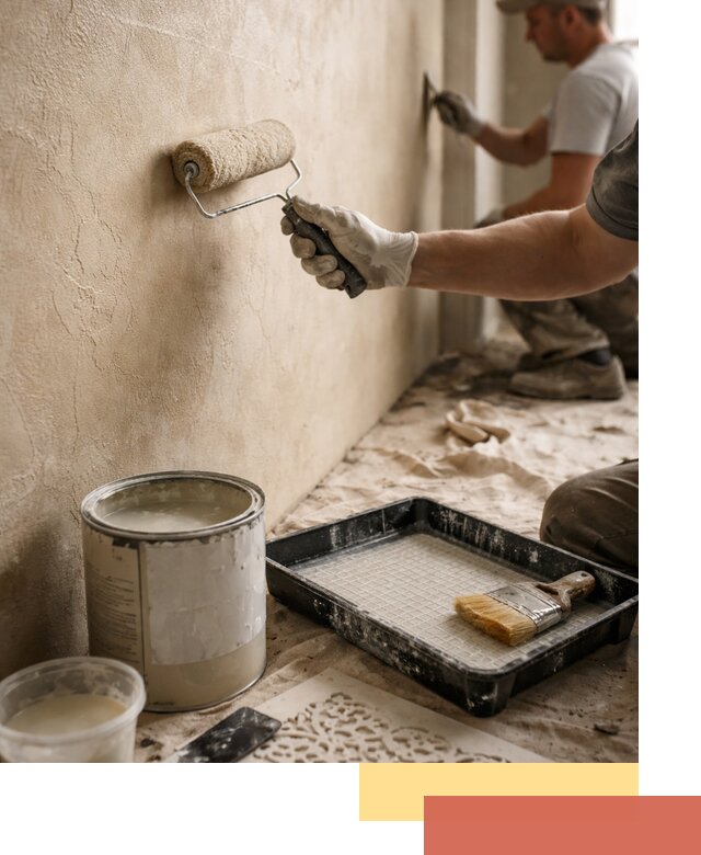 Лессирующая краска для декоративной отделки в клине