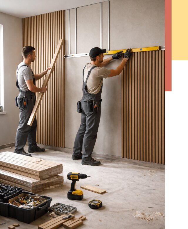 Монтаж реечных панелей на стены в клине от 1229 руб. — быстро и недорого | ОТДЕЛОЧНИК-Кли