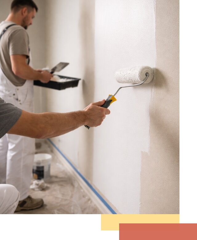 Покраска стен акриловой краской профессионально в клине