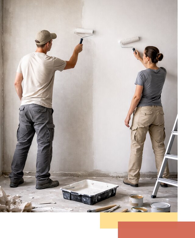 Окраска стен по стеклохолсту в клине качественно и долговечно