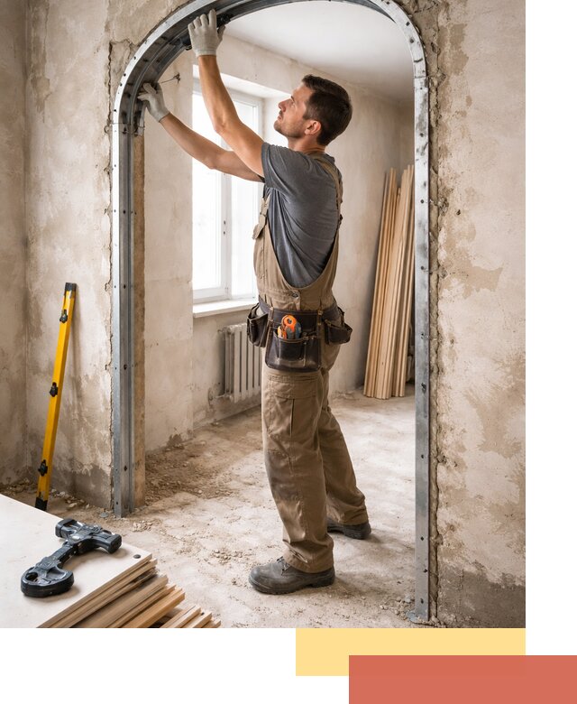 Устройство арочного проема в клине под ключ