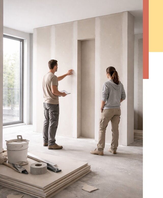 Зонирующая перегородка из гипсокартона в клине от 2869 руб. под ключ | ОТДЕЛОЧНИК-Кли