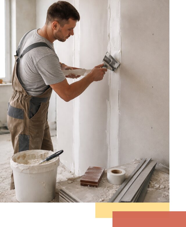 Шпаклевка перегородок из гипсокартона в клине качественно и быстро