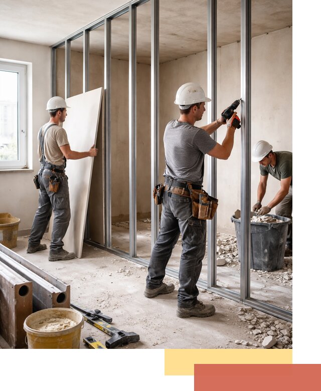 Перенос гипсокартонной перегородки в клине профессионально и быстро