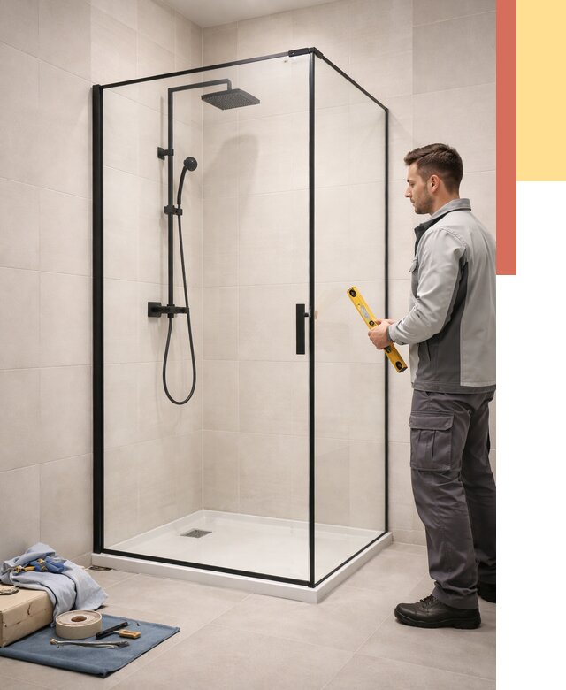 Стеклянные перегородки для душа в клине от 12806 руб. | Монтаж под ключ — ОТДЕЛОЧНИК-Кли