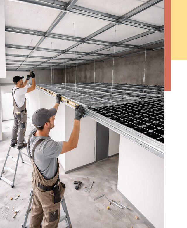 Монтаж потолка грильято в клине от 461 руб./м² — быстрая сборка под ключ | ОТДЕЛОЧНИК-Кли