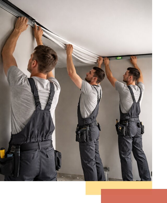 Теневые натяжные потолки в клине: монтаж и отделка быстро и качественно