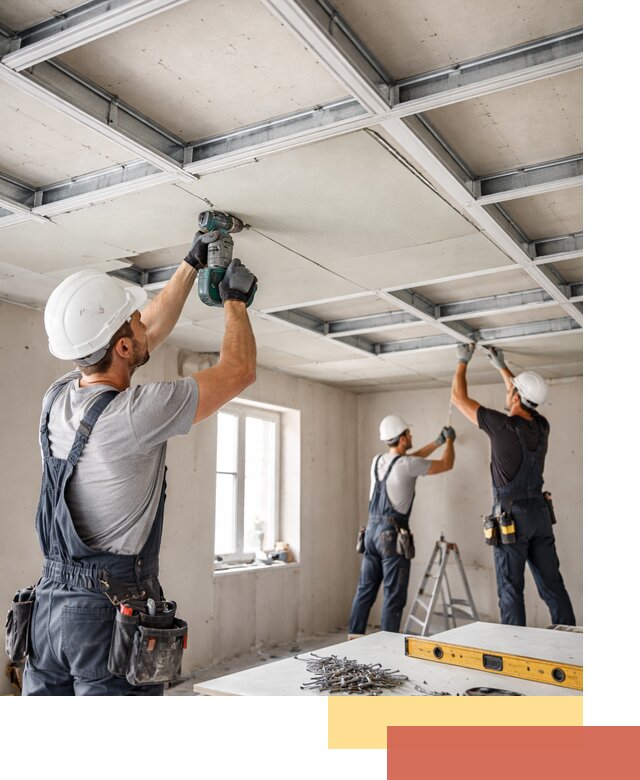 Кессонный потолок из гипсокартона под ключ в клине