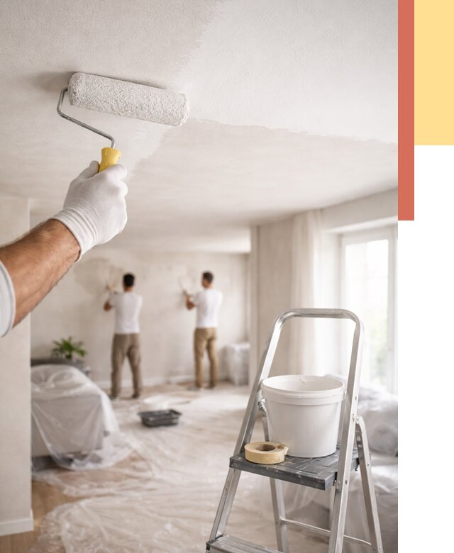 Покраска потолка акриловой краской в клине от 2561 руб. | ОТДЕЛОЧНИК-Кли